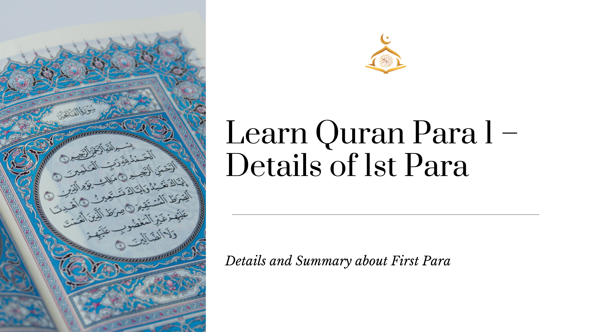 Learn Quran Para 1 – Details of 1st Para
